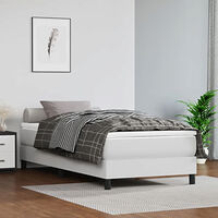 vidaXL Pocketresårmadrass vit 90x190x20 cm konstläder