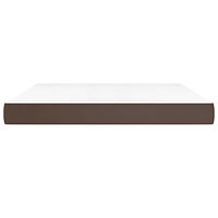vidaXL Pocketresårmadrass brun 180x200x20 cm konstläder