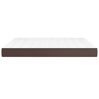 vidaXL Pocketresårmadrass brun 180x200x20 cm konstläder
