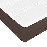 vidaXL Pocketresårmadrass brun 180x200x20 cm konstläder