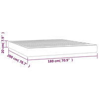 vidaXL Pocketresårmadrass brun 180x200x20 cm konstläder