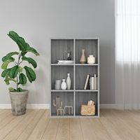 vidaXL Bokhylla/skänk rökfärgad Grå Sonoma 66x30x98 cm konstruerat trä