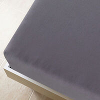vidaXL Dra-på-lakan jersey 2 st antracit 100x200 cm bomull