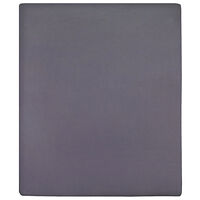 vidaXL Dra-på-lakan jersey 2 st antracit 140x200 cm bomull