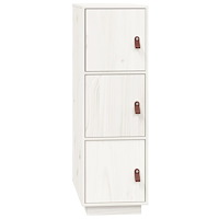 vidaXL Vitrinskåp vit 34x40x108,5 cm massiv furu
