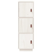 vidaXL Vitrinskåp vit 34x40x108,5 cm massiv furu