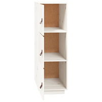 vidaXL Vitrinskåp vit 34x40x108,5 cm massiv furu