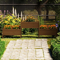 vidaXL Skrivbord honungsbrun 245,5x44x75 cm massiv furu