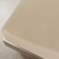 vidaXL Dra-på-lakan jersey 2 st taupe 100x200 cm bomull