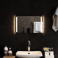 vidaXL Badrumsspegel LED 50x30 cm