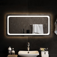 vidaXL Badrumsspegel LED 100x50 cm