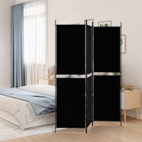 vidaXL Rumsavdelare 3 paneler svart 150x180 cm tyg