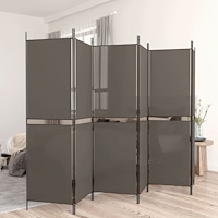 vidaXL Rumsavdelare 6 paneler antracit 300x200 cm tyg