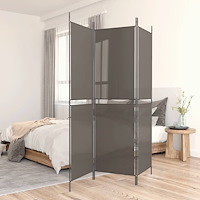 vidaXL Rumsavdelare 3 paneler antracit 150x220 cm tyg