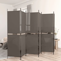 vidaXL Rumsavdelare 6 paneler antracit 300x220 cm tyg