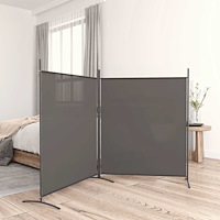 vidaXL Rumsavdelare 2 paneler antracit 348x180 cm tyg