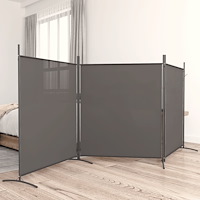 vidaXL Rumsavdelare 3 paneler antracit 525x180 cm tyg