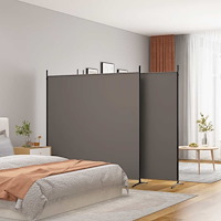 vidaXL Rumsavdelare 4 paneler antracit 698x180 cm tyg