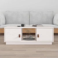 vidaXL Soffbord vit 100x50x35 cm massiv furu
