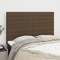 vidaXL Sänggavel mörkbrun 144x5x118/128 cm tyg