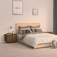 vidaXL Sängbord rökfärgad Brun ek 100x35x40 cm konstruerat trä