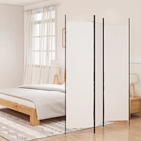 vidaXL Rumsavdelare 3 paneler vit 150x200 cm tyg