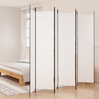 vidaXL Rumsavdelare 6 paneler vit 300x220 cm tyg