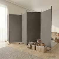 vidaXL Rumsavdelare 5 paneler antracit 433x180 cm tyg