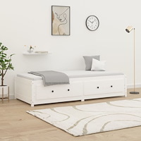 vidaXL Dagbädd utan madrass vit 75x190 cm massiv trä furu