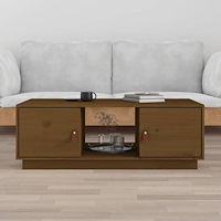 vidaXL Soffbord honungsbrun 100x50x35 cm massiv furu