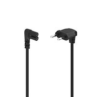 Hama Power Cable Angled Euro Plug Black 3.0m