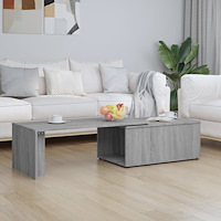 vidaXL Soffbord grå sonoma 150x50x35 cm konstruerat trä