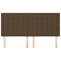vidaXL Huvudgavlar 4 st mörkbrun 90x5x78/88 cm tyg