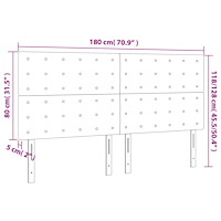 vidaXL Huvudgavlar 4 st mörkbrun 90x5x78/88 cm tyg