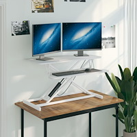 vidaXL Justerbar arbetsstation90x40x(13-50) cm stål konstruerat trä