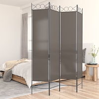 vidaXL Rumsavdelare 4 paneler antracit 160x200 cm tyg