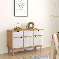 vidaXL Skänk OTTA brun&vit 114x43x73,5 cm massiv furu