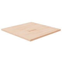 vidaXL Fyrkantig bordsskiva 70x70x2,5 cm obehandlad massiv ek