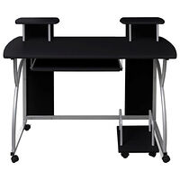 vidaXL Datorbord svart 110x52x88,5 cm konstruerat trä