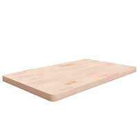 vidaXL Bänkskiva för badrum 100x60x4 cm obehandlat massivt trä