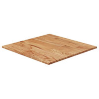 vidaXL Fyrkantig bordsskiva ljusbrun 40x40x1,5cm behandlad massiv ek