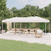 vidaXL Hopfällbart partytält vit 3x6 m