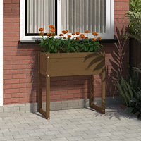 vidaXL Odlingslåda honungsbrun 78x40x81 cm massiv furu