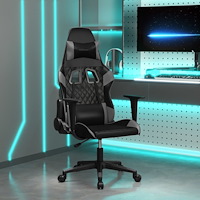 vidaXL Gamingstol svart och grå konstläder