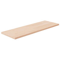 vidaXL Hyllplan 60x20x1,5 cm obehandlad massiv ek