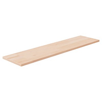 vidaXL Hyllplan 80x20x1,5 cm obehandlad massiv ek