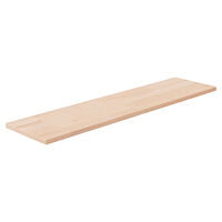 vidaXL Hyllplan 80x20x1,5 cm obehandlad massiv ek