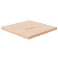 vidaXL Fyrkantig bordsskiva 70x70x4 cm obehandlad massiv ek