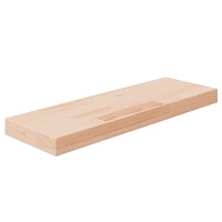 vidaXL Hyllplan 60x20x4 cm obehandlad massiv ek