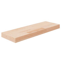 vidaXL Hyllplan 60x20x4 cm obehandlad massiv ek